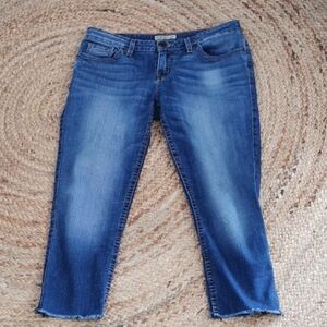 Guess Y2K Capri Jeans With Frayed Hems BohoChic Size 30